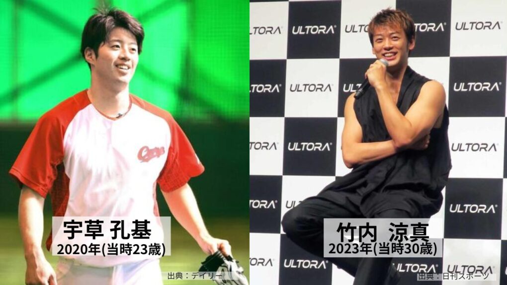宇草孔基と竹内涼真の比較画像